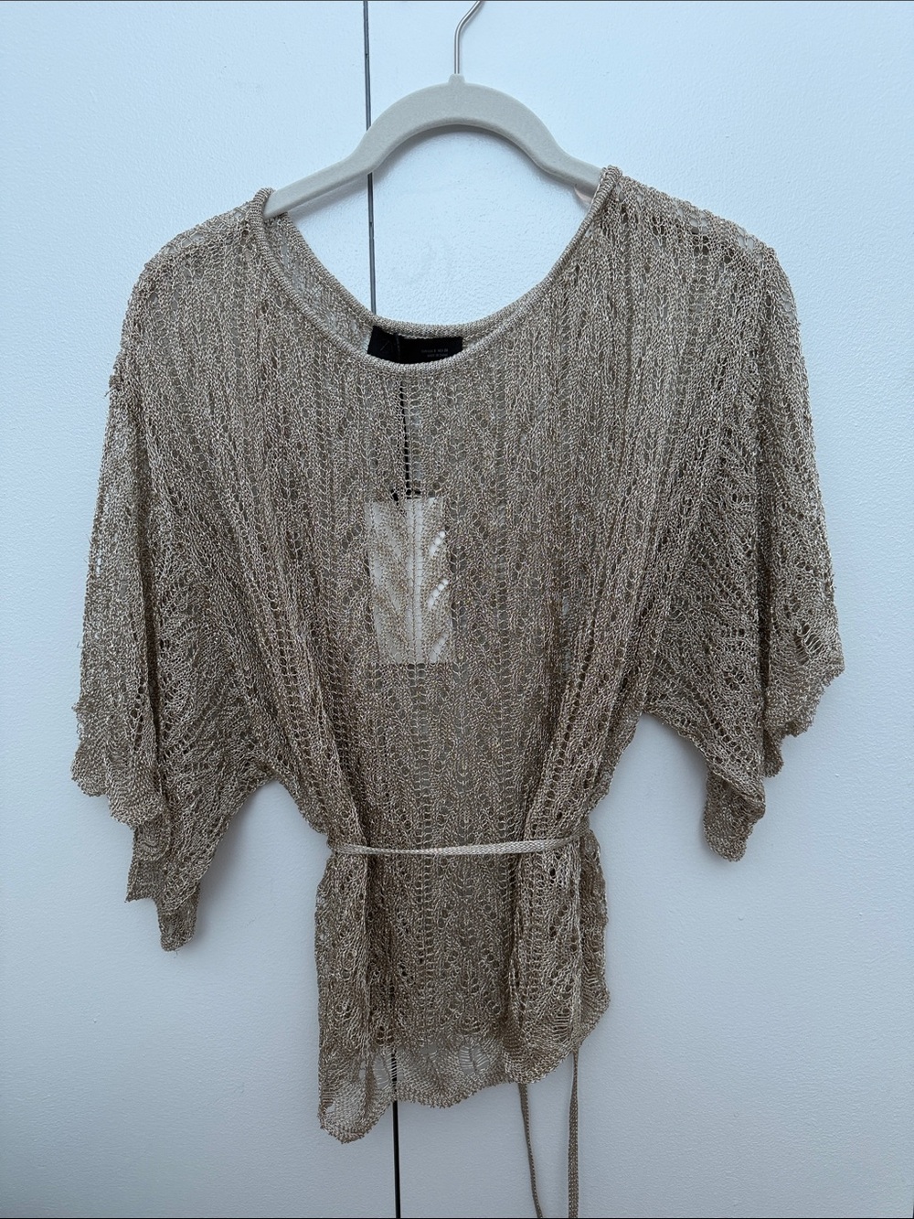 Zara Metallic Thread Knit Top